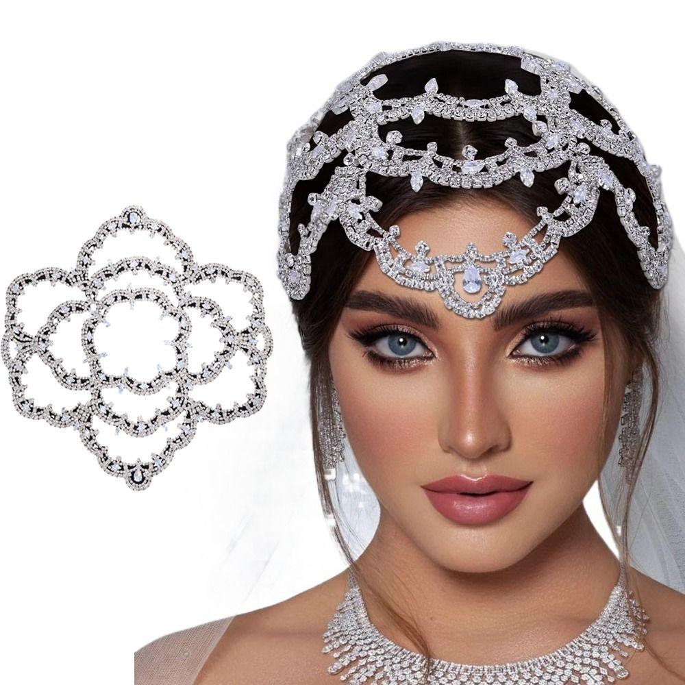 

Цепочка для головы с кисточками и кристаллами, винтажная многослойная теннисная цепочка для танца живота