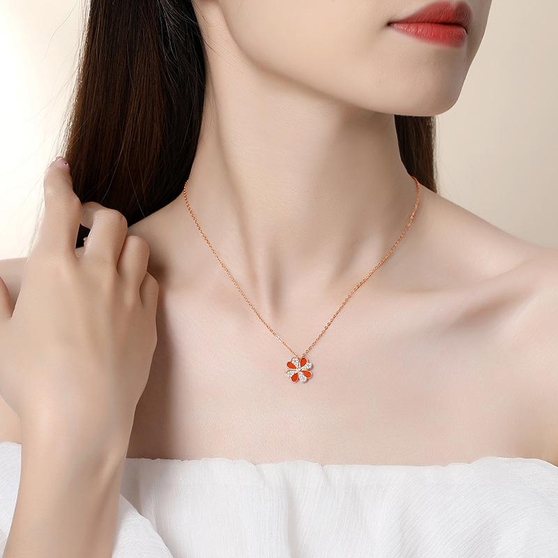 Tancise S925 Sterling Silver Luxury Personality Pendant Necklace Women's Classic Tide Necklace