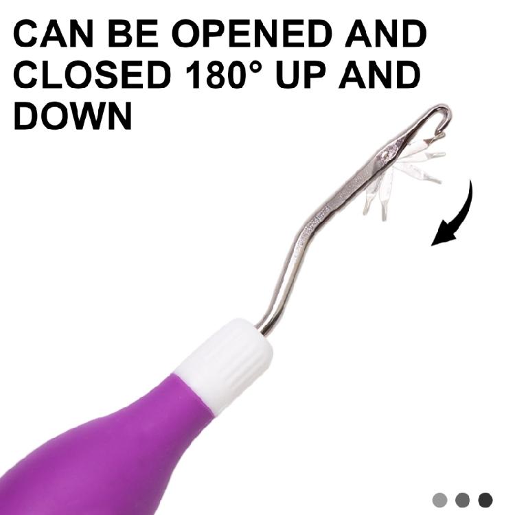 Ohnutý uzamykatelný hák Pletací nástroj na výrobu koberců, Uzamykatelný háček Háčkovací jehla s uzamykáním pro pletený řemeslný projekt