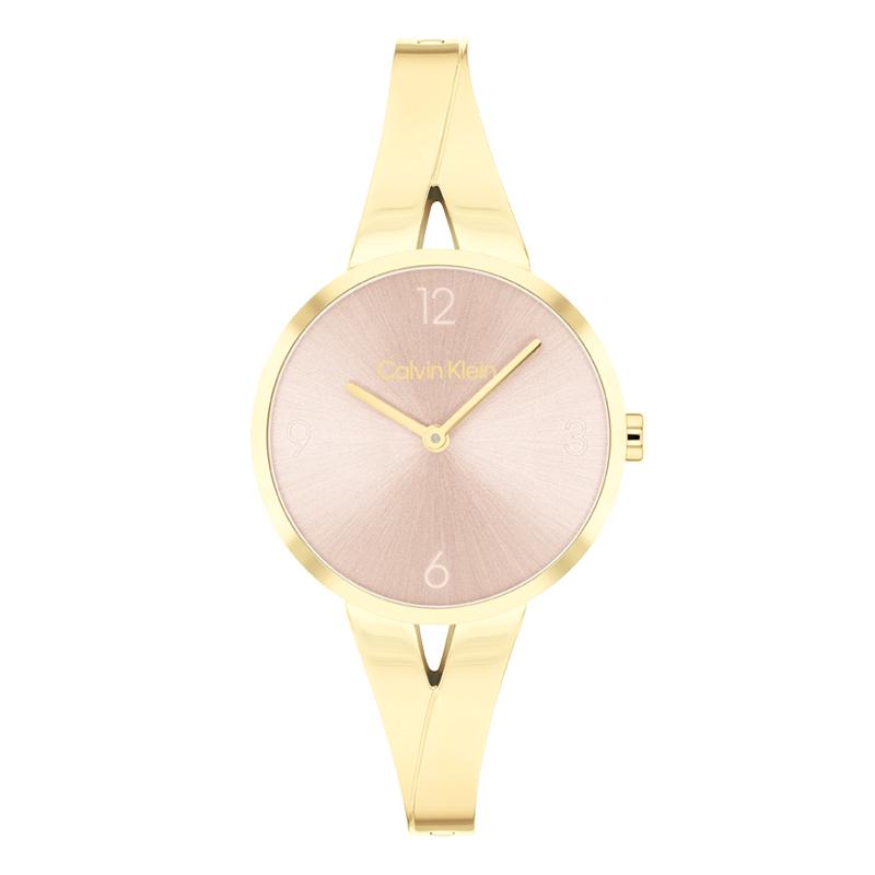 Calvin Klein Quartz Watch Steel Bracelet Pink Dial Minimalist Fashion Jewelry Clasp Women watches 25100027-1 Pink Watch Dial 25100027
