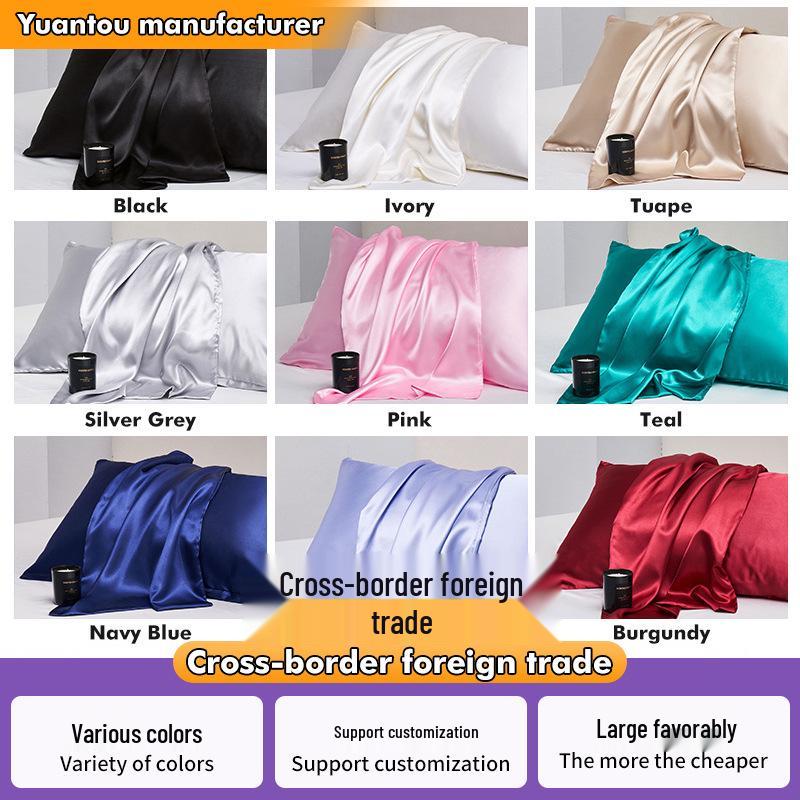 Kissenbezug aus Satinimitat - Kühler, seidiger Bettwäschebezug