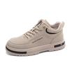 Men's Shoes Spring New Item Men's Casual One Foot Leather Shoes White Board Shoes High Top Martin Boots Versatile Trendy Shoes