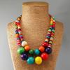 JMXD-Style, Bohemian Ethnic Retro Coconut Shell Sweater Chain Long Necklace, Ethnic Style Necklace Beaded Woman