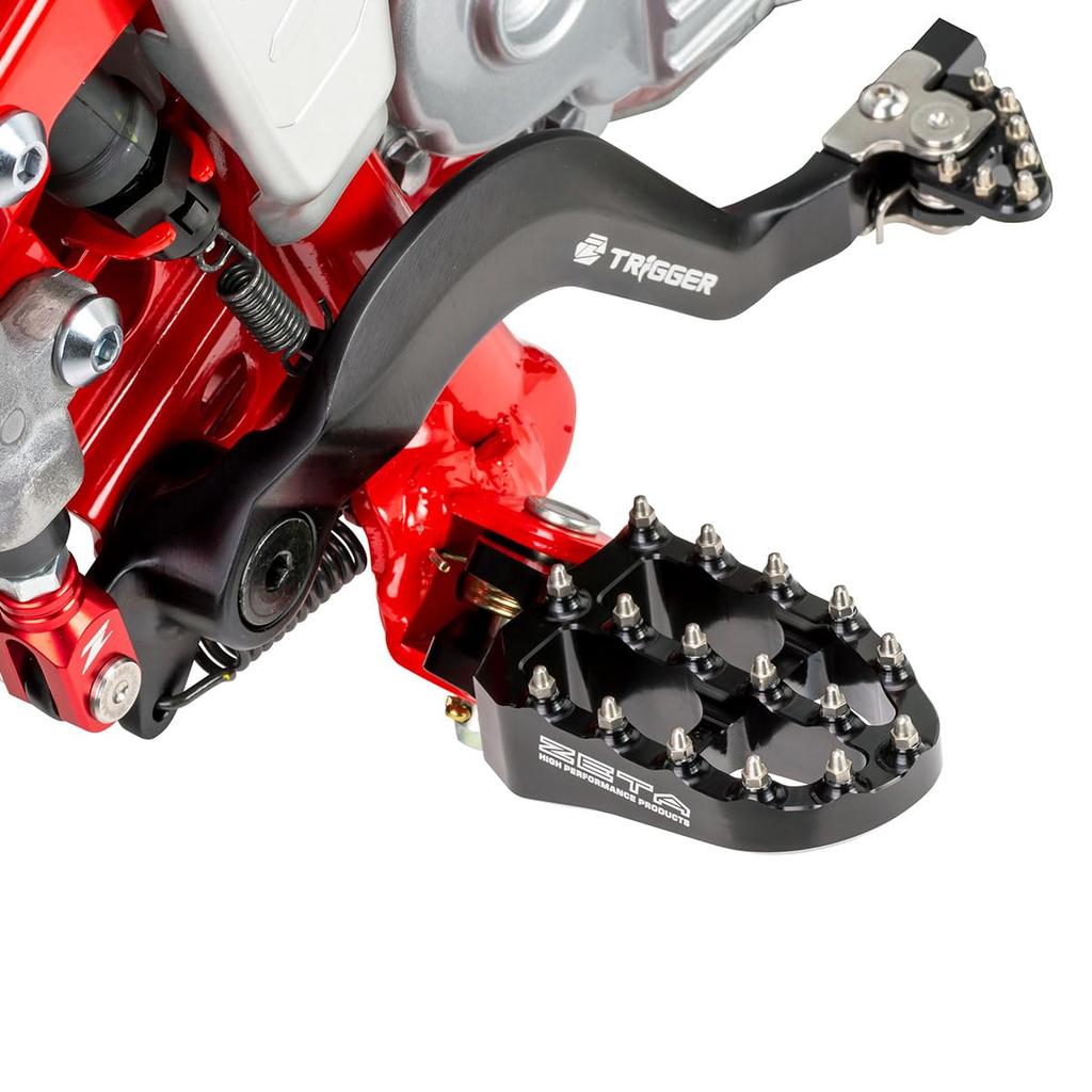 ZETA RACING SEROW250 TRICKER WR155R XT250 Aluminum Footpeg Black Special Spring Included High Strength Aluminum Alloy Step Pin Dress Up Dirtfreak
