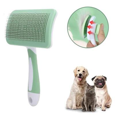 Pettine per spargimento peli di animali domestici Spazzola per cani e gatti Toelettatura capelli lunghi Spazzola per gatti al coperto Rimozione dei capelli Pulizia Bellezza Slicker Forniture per animali domestici