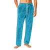 Men's Drawstring Pocket Flannel  Pants Homewear Sleep Pants