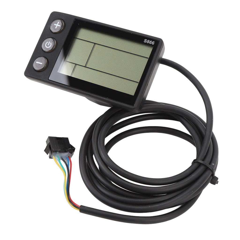 Cycling Display Meter SM 5 Pin Plug Water Resistant S866 LCD Display Panel with Backlit for Electric Scooter
