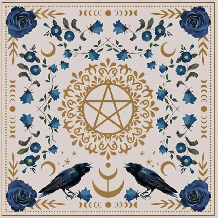 

Астрологія Таро Настільний Вівтарний Скатертина Дошка для Настільних Ігор Килимки Для Ворожінь Скатертина для Вівтаря 60x60cm