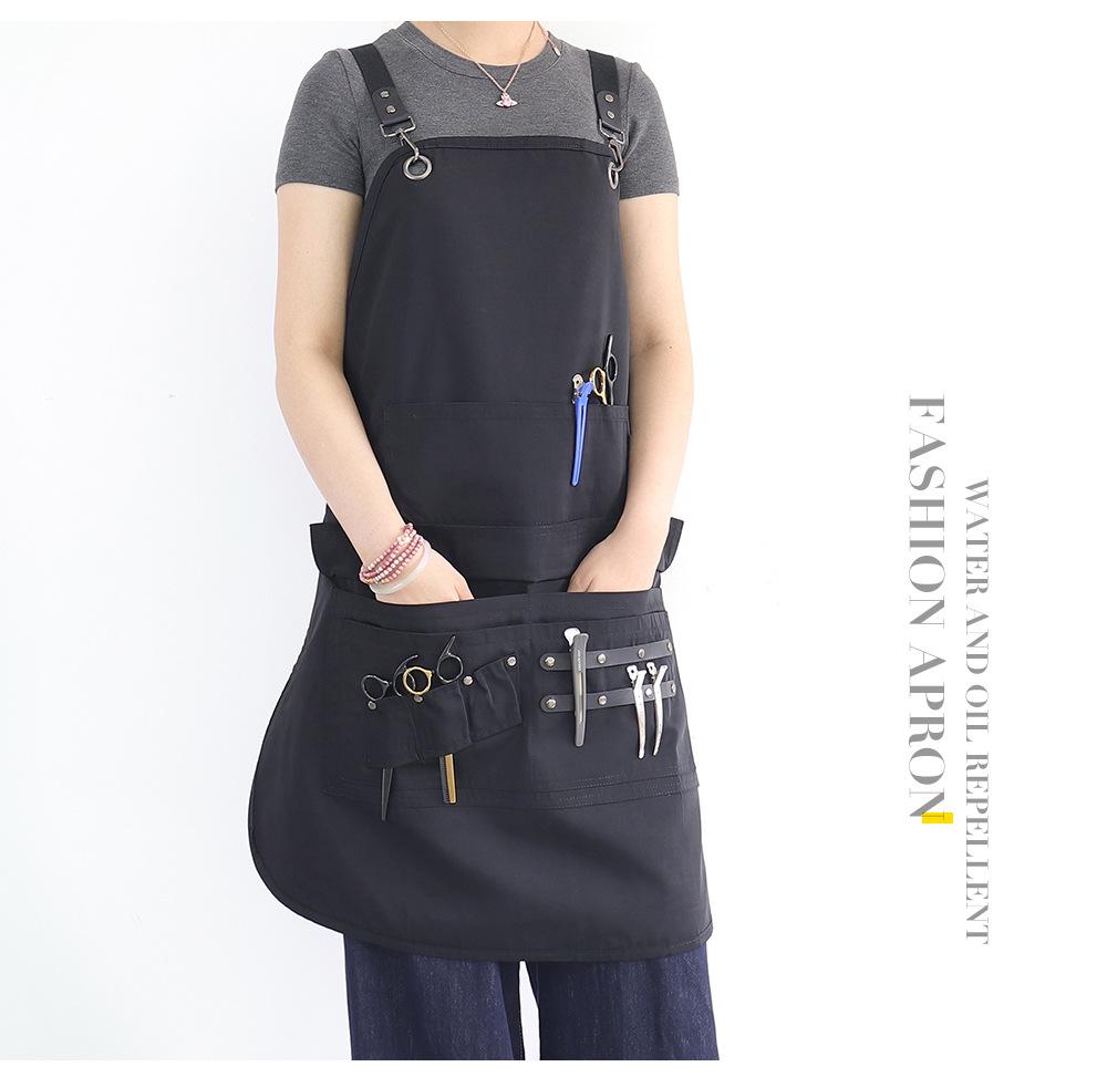 Waterproof Stain-Resistant Barber Apron with Custom Logo for Hair Salon Work
