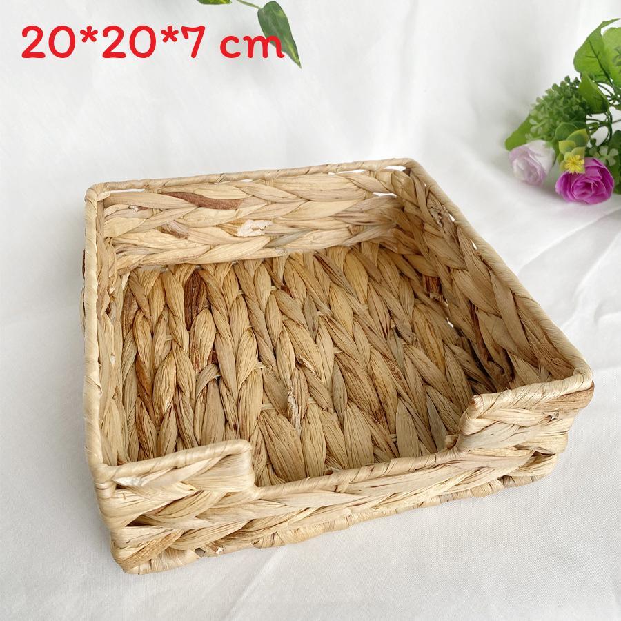 Rattan Tissue Box Holder With Lid For Living Room And Bathroom Decor