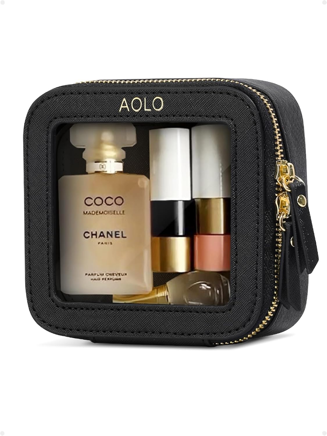 

AOLO Дорожный макияж Макияж Косметика Водонепроницаемый Косметичка Косметичка Маленькая Сумочка, Милая, Прозрачная, Стоящая, Женская Сумочка, Маленькая, Портативная, Компактная, чёрный