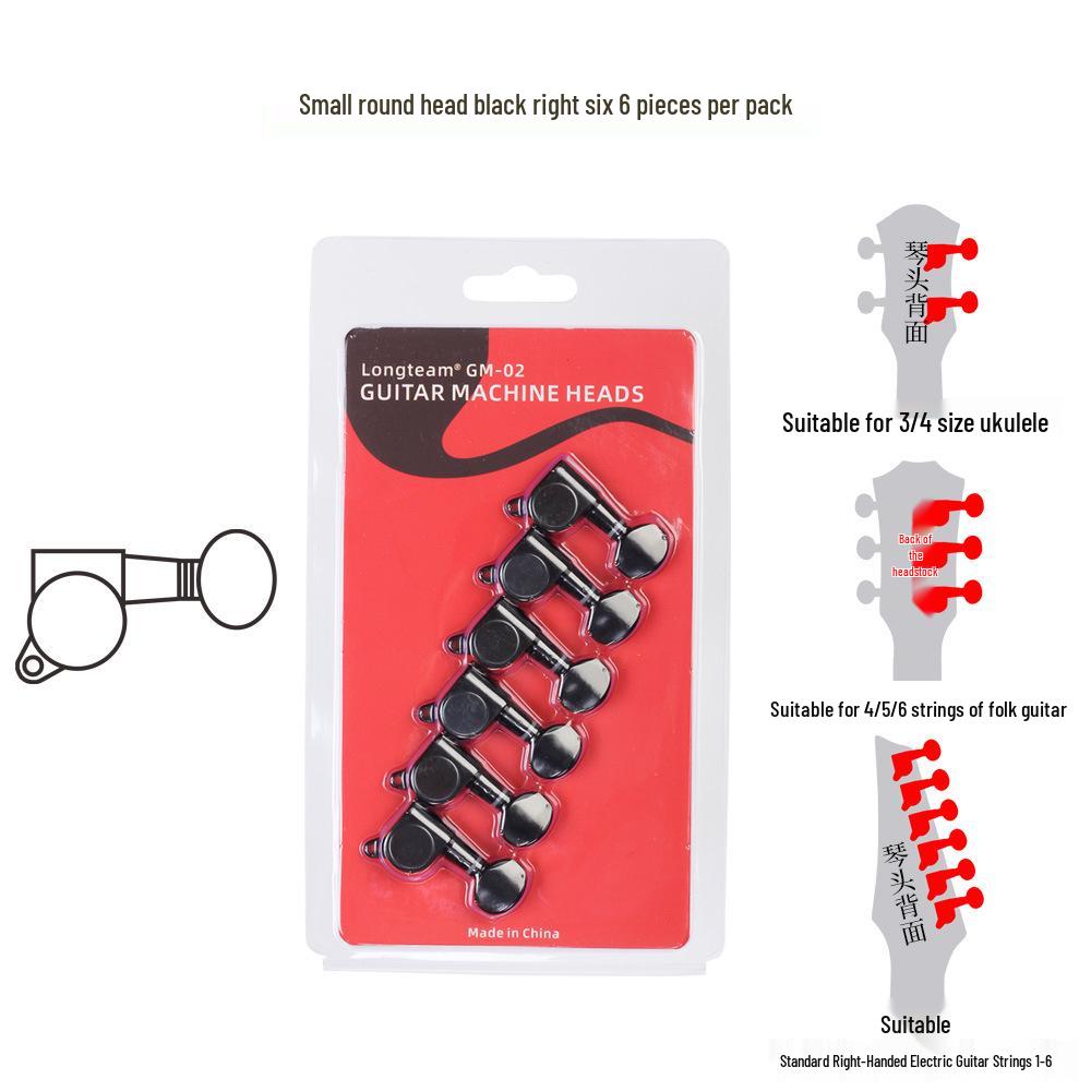 

Universal Silver Folk Guitar Tuning Pegs, Knobs & String Winder Tool - Fully Enclosed Electric Guitar Tuning Accessories 6 Pieces