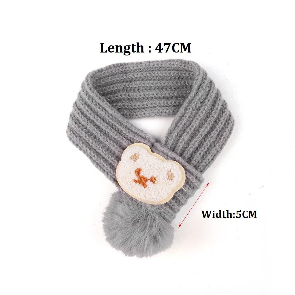 

Шарф для домашних животных, кошек и собак, зимний теплый шарф для кошек, меховой шарик, украшение для шарфа, глушитель для домашних животных 47*5CM