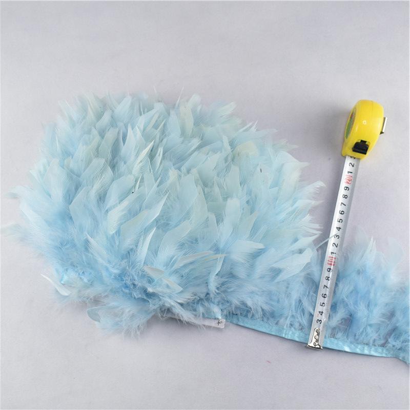 10Meters/Lot Turkey Feather Fringe Trim 4-6Inch Marabou Feathers Trimming Skirt Dress Trims Ribbon Feathers For Crafts