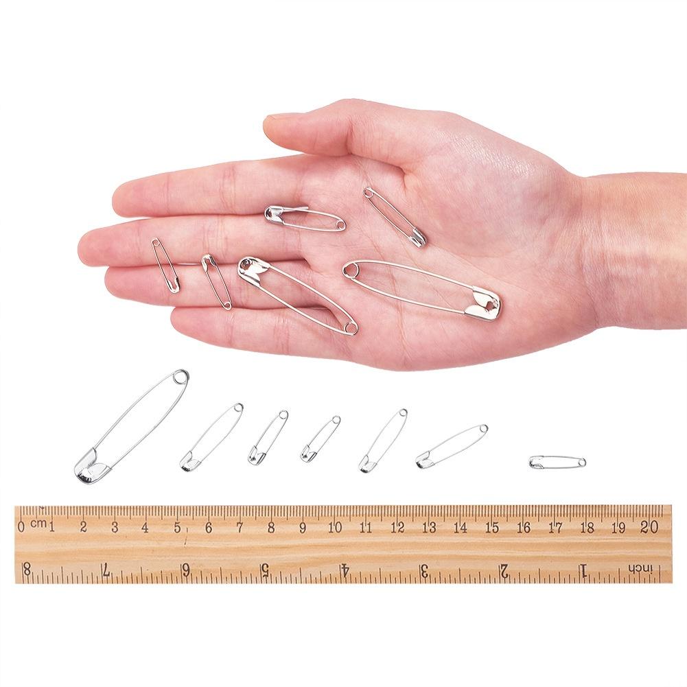 450pcs Safety Pins Decorative Large Practical Stainless Steel Safety Clasps Pin for Jewelry Making