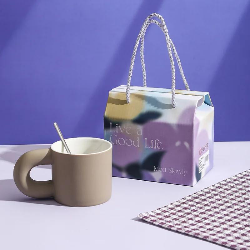 

1 шт., простая керамическая кружка Good Life, подарок на День благодарения, чашка для воды для девочек, ценный компаньон 301-400ml