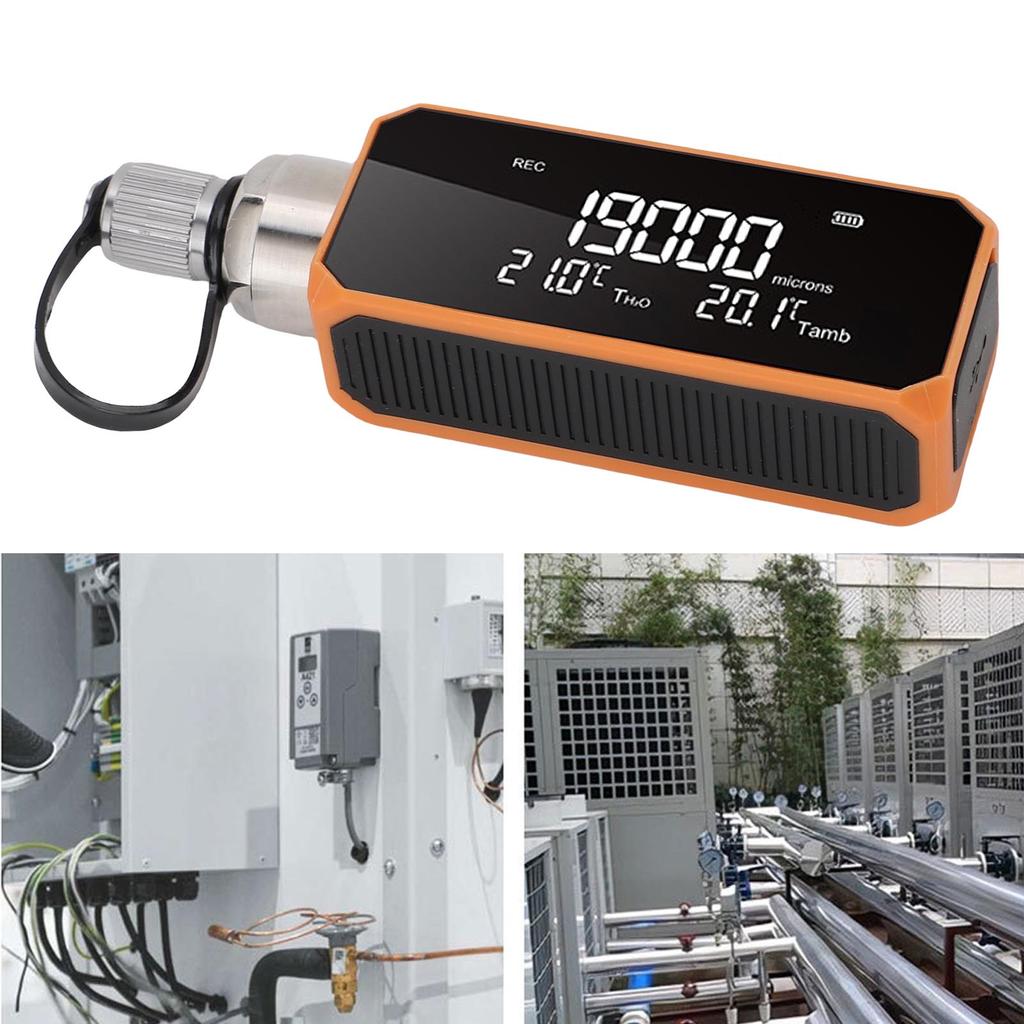 Vacuum Tester Digital Vacuum Meter 1-19000microns Accurate Multifunctional Oil Proof Vacuum Testing Meter Digital Vacuum Tester