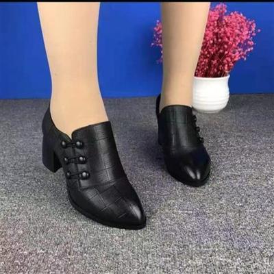 Pantofi cu toc de toamnă pentru femei, noi, retro, cu vârf ascuțit, cu toc gros, pentru femei, pantofi cu toc înalt, de exterior, pentru rochie, pentru birou, pentru doamne, pantofi decoltați