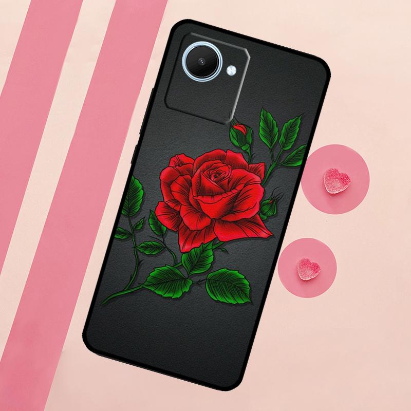 Rose Flower Floral For Realme 15 10 11 12 13 14 Pro Plus C65 C67 C75 C63 C61 C55 C51 C53 C35 GT6 GT7 Pro Case