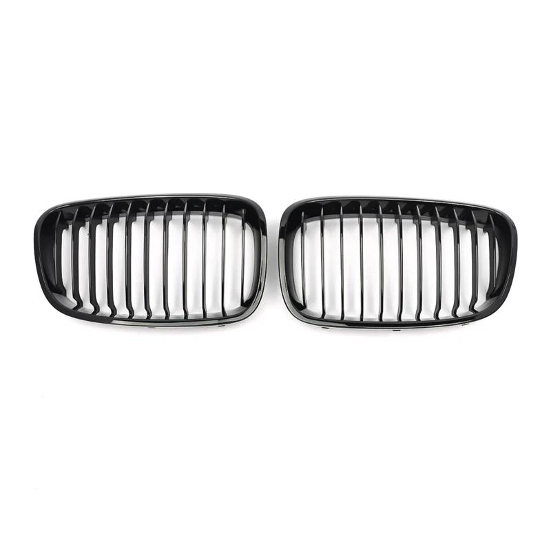 MagicKit Car Racing Grill Fit For BMW F20 F21 LCI 1 AD28 Series 1 Pair Front Kidney Grille 2011 2012 2013 2014 2015 Auto Accessories