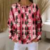 Women's Casual Shirts Long Sleeve Tops Button Up V Neck Loose Knit Fall Favorites For Women