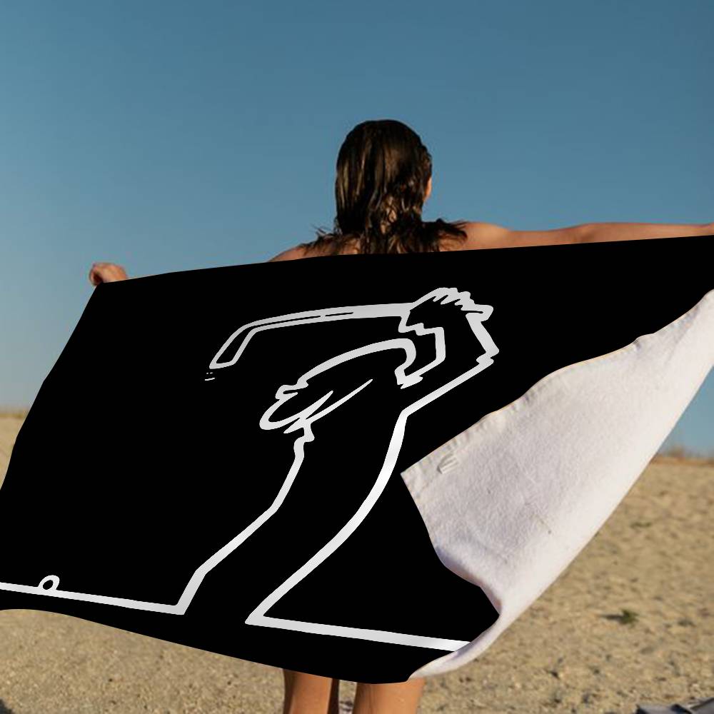 La Linea Golf Mikrofaserdecke Schnelltrocknende Strandtücher Übergröße Druck Super Saugfähige Pooltuchdecke