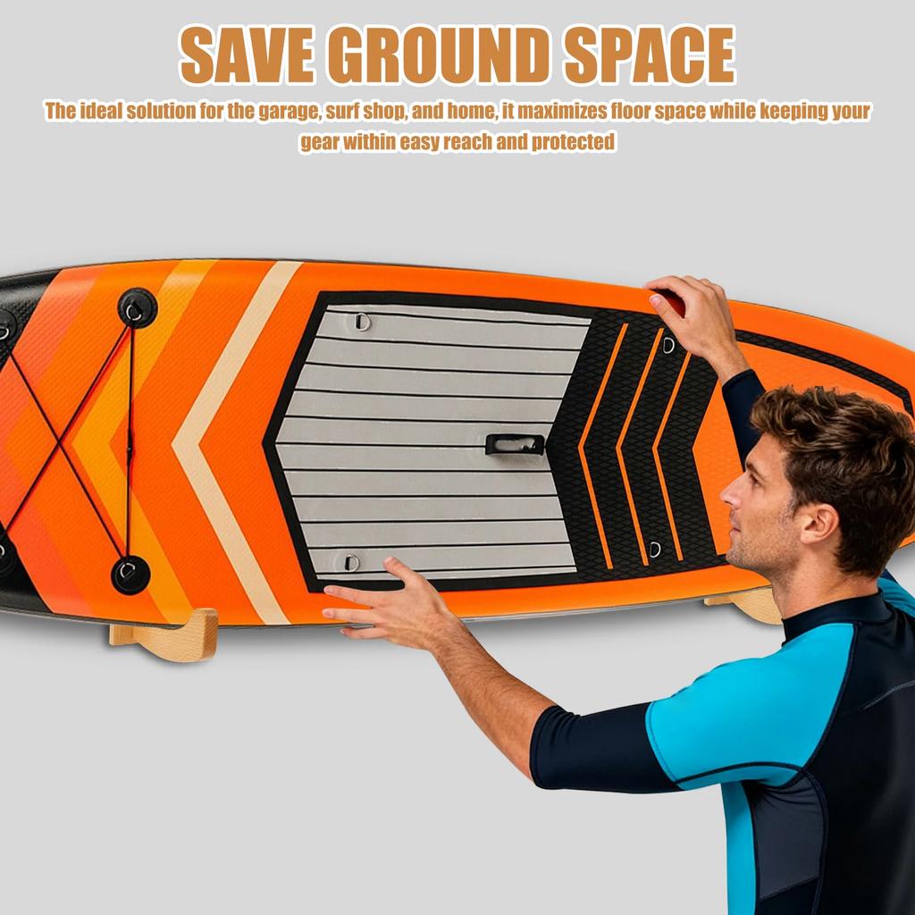 מתלה קיר מעץ לגלשן גלים מתלה קיר לתצוגת גלשן קיר מתלה לגלשנים ארוכים גלשנים קצרים סקייטבורדים סנובורדים סקי