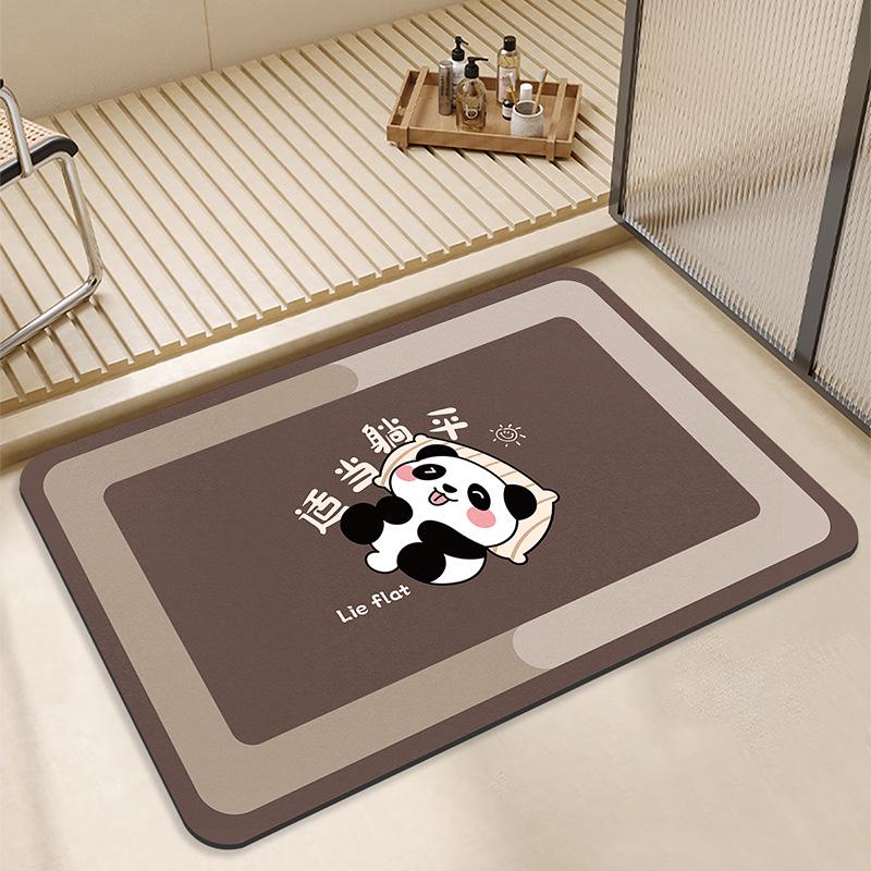 Diatom Mud Bathroom Floor Mat - Soft, Anti-Slip, Quick-Drying, Water-Absorbent Mat for Shower, Toilet, or Doorway.
