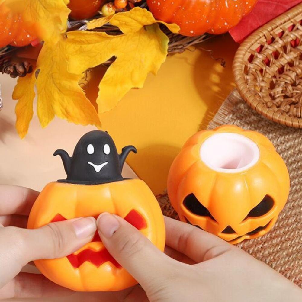 Funny Halloween Pumpkin Anxiety Relief Kids Toys Fidget Toy Funny Gift Squeeze Toy