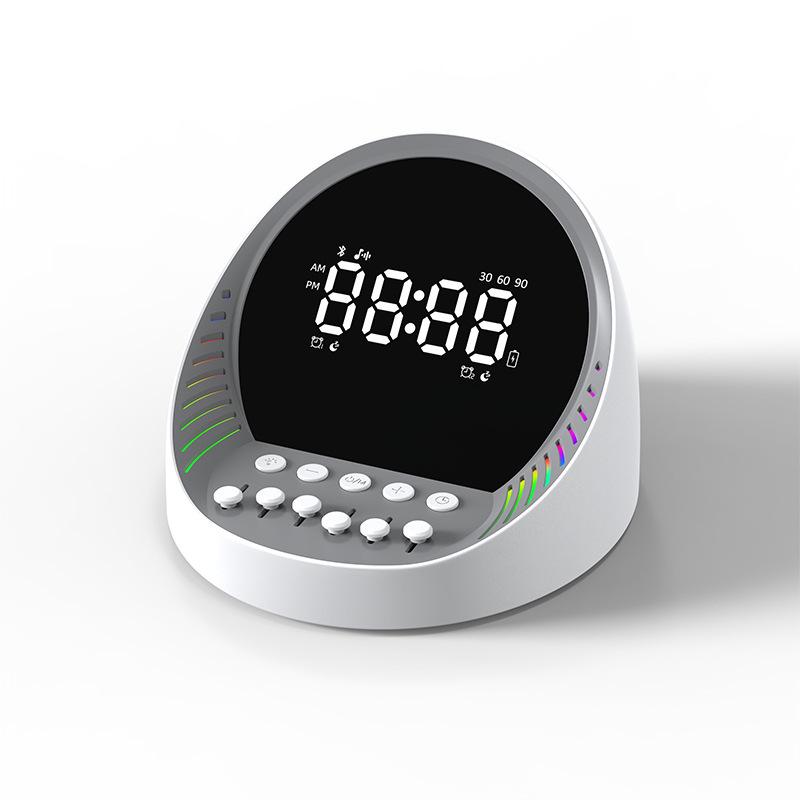 

Cross-Border RGB Sleep Speaker: Alarm Clock, Sleep Aid, White Noise, Snooze Function, DIY Breathing Night Light белый