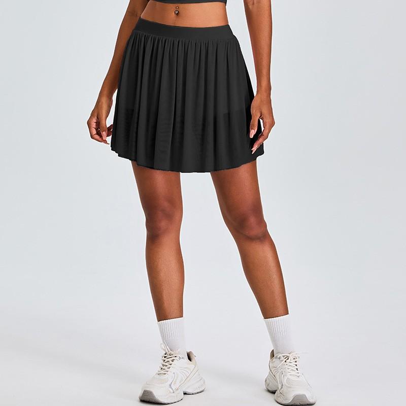 Womens A-Line Pleated Tennis Skort With Built-in Shorts Quick-Dry Sport Skirt Yoga Running Gym Workout