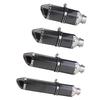 Hexagonal Stainless Steel Motorcycle Muffler for 51mm Exhaust - Easy Non-Destructive Installation