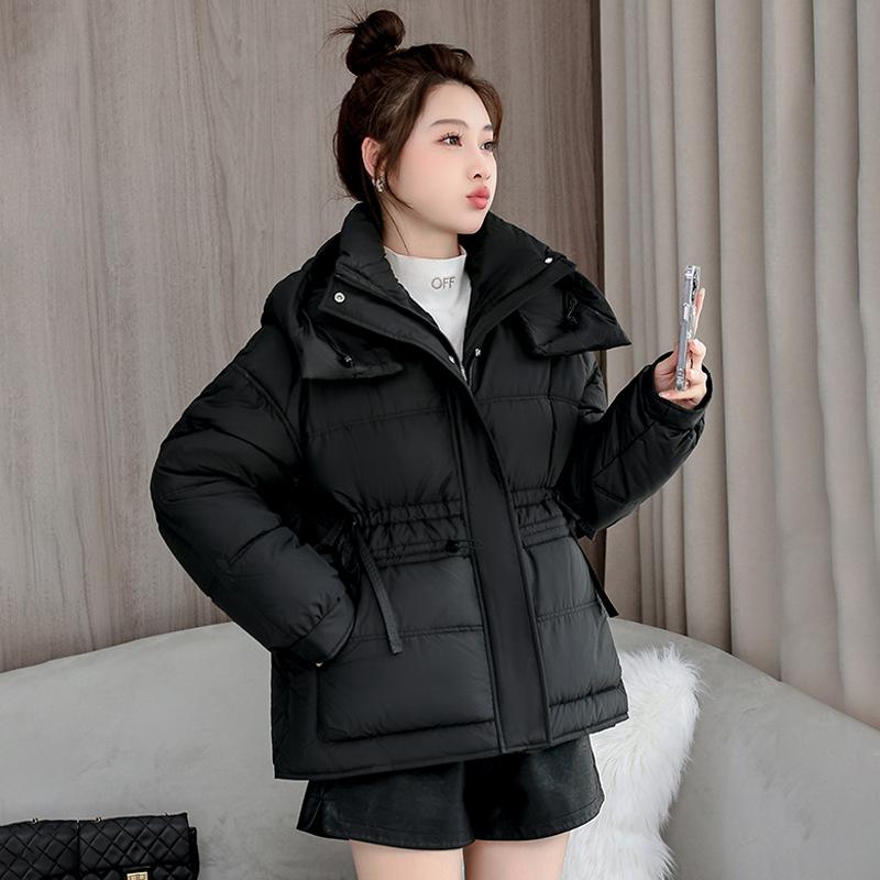 Cotton Clothing Women's Short 2026 New Plus Size Korean Fashion Hooded Internet Red Padded Jacket Versatile and Loose