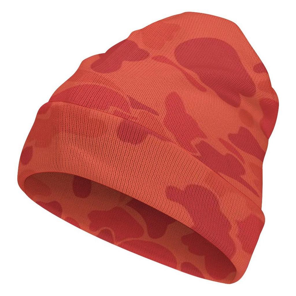 Factory Hot Custom logo pink Camo Print Cuffed Beanie Men Women Cloud Camo Cap Outdoor Camouflage Knitted Hat for Daily Wear
