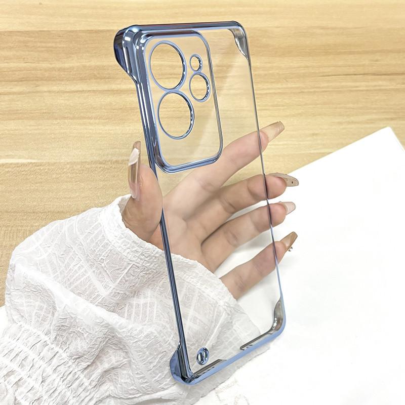 Luxury Plating Frameless Transparent Phone Case For Realme Neo7 GT7 6 5 2 Pro GT Neo 6 5 SE GT Neo 3 2 Shockproof Bumper Hard Back Protector Cover