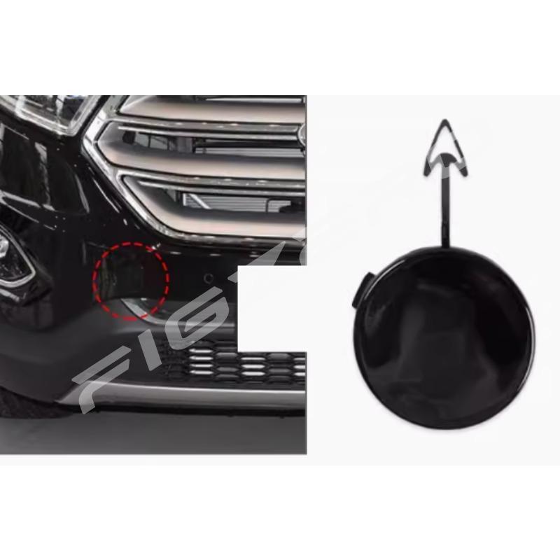 Front Bumper Trailer Cap Bar Tow Hook Covers Towing Hitch Cover for Ford Edge 2015 2016 2017 2018 White Brown Black