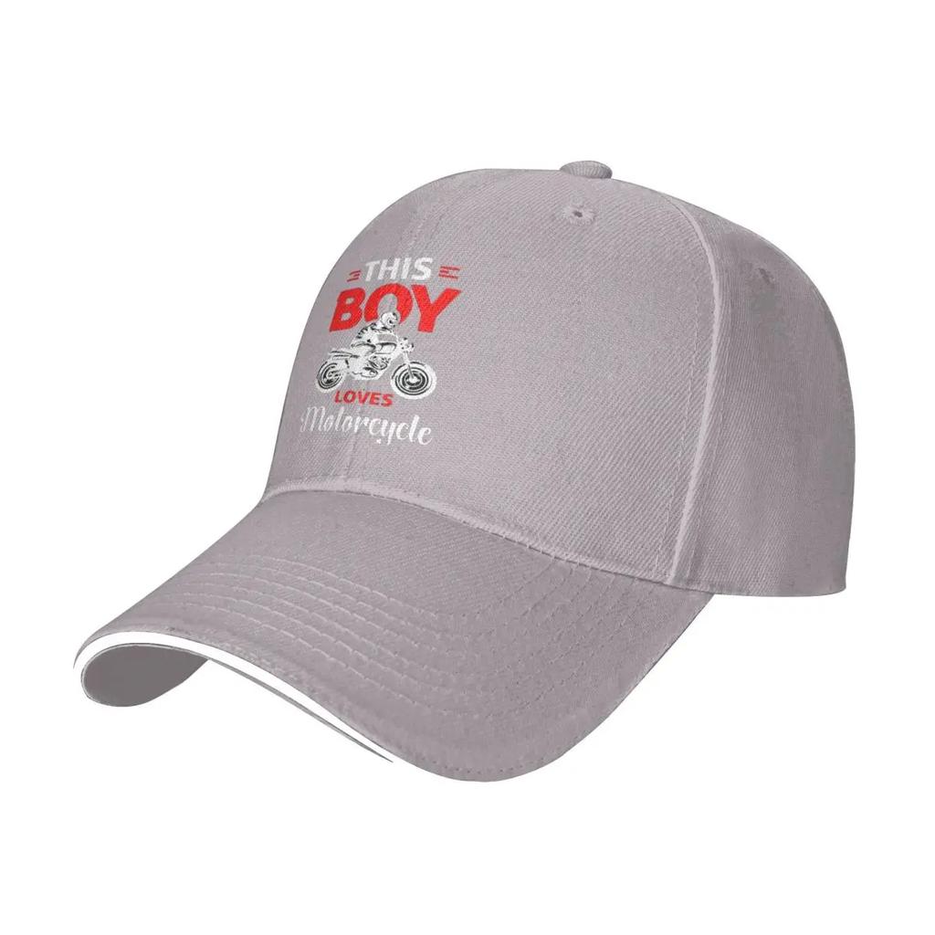 This Boy Love Motorcycle Biker Hiking Baseball Caps Women Personalized Male Beach Golf Hat Trucker Cap