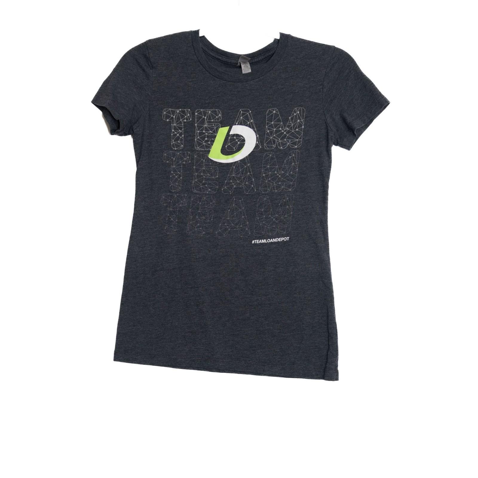 Team Loan Depot Size XS Geometric Graphic Soft Heather Crew Neck Tee Womens Slim S