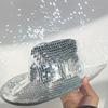 Retro Ball Cowboy Hat New Glitter Mirror Glass Disco Ball Hat Classic Glitter Ball Disco Fashion Ball Hat For Cowboy & Cowgirl