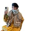 New Cat Imitation Cashmere Scarf Women's Winter Double-sided Plaid Warm Scarf Shawl with Light Luxury