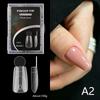 140Pcs Extension Reusable Matte Surface French Nail Dual Forms With Inner French Line 14 Sizes Full Cover Dual Nail Molds Quick