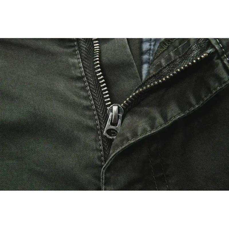 Men Casual Joggers Solid Color Pants Men Cotton Elastic Trousers Military Style Army Cargo Pants