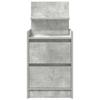 Nightstand with 2 Drawers Concrete Grey 38 X 34 X 80 Cm