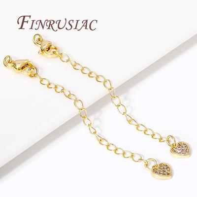 18K Gold Plated Connectors For Jewelry,Extension Extender Tail Chains with Lobster Clasps For Jewelry,DIY Bracelets Accessories