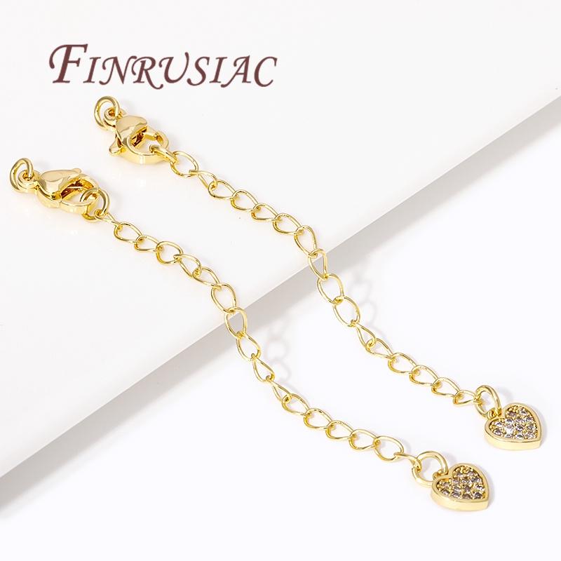 18K Gold Plated Connectors For Jewelry,Extension Extender Tail Chains with Lobster Clasps For Jewelry,DIY Bracelets Accessories