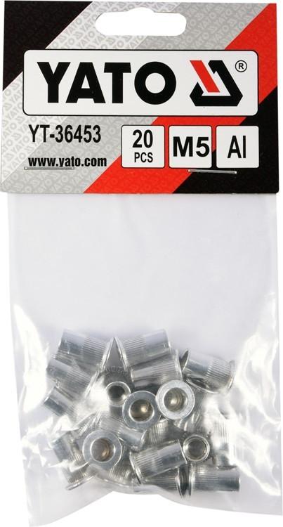 ALUMINUM RIVET NUTS M5, 20 PCS YT-36453 YATO
