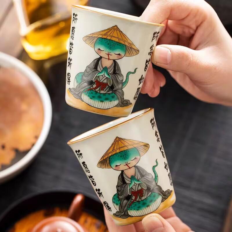 Ru Kiln Gets Everything You Want, Instant Cup Master Cup Ceramic Tea Cup High-End Exquisite Tea Cup Tea Set