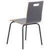 Gray plywood chair with black frame. Model WERDI A