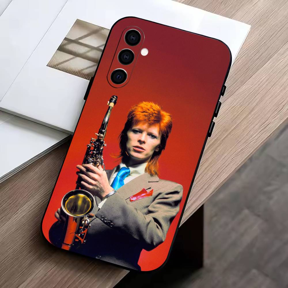 D-David-Singer B-Bowies Phone Case For Samsung Galaxy A73,A72,A71,A70,A53,A52,A51,Soft Silicone Black Cover