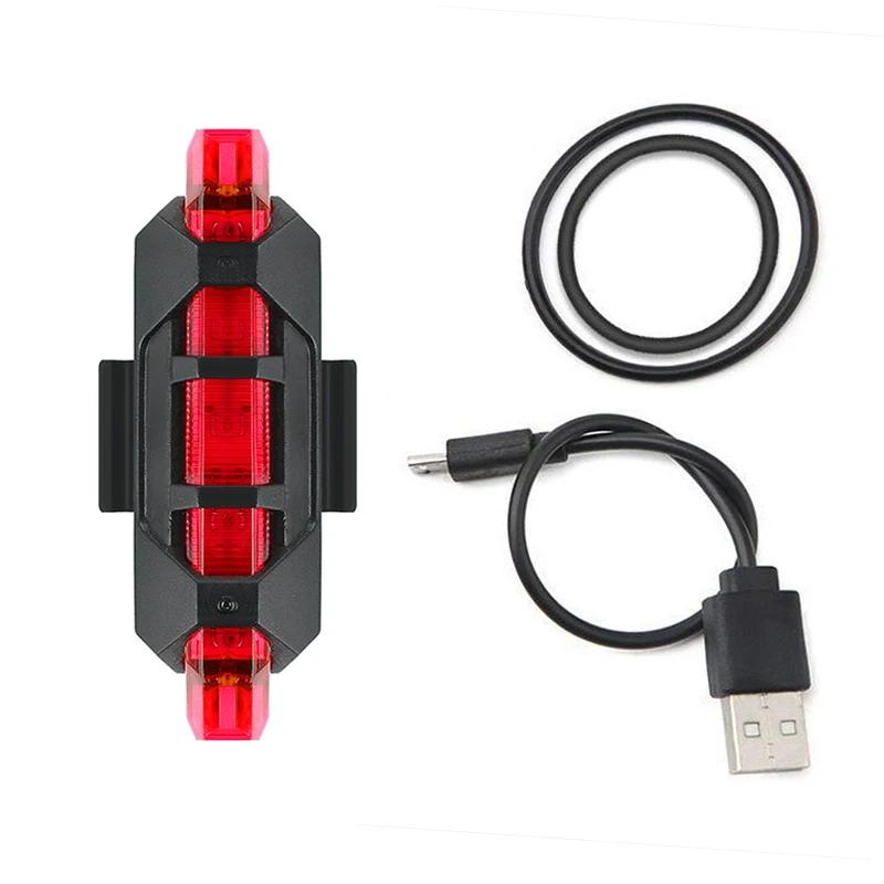 

Night Riding Bicycle Taillight Outdoor Bright USB Rechargeable Single Lamp Mountain Bike Led Warning Tail Light Easy to Install